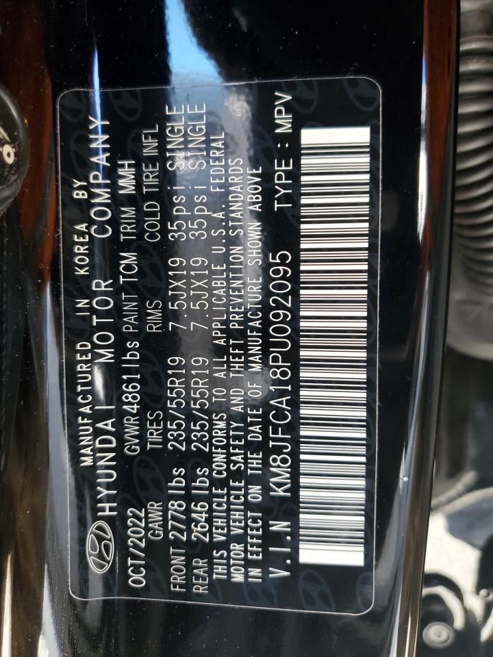2023 HYUNDAI TUCSON SEL CONVENIENCE VIN:KM8JFCA18PU092095