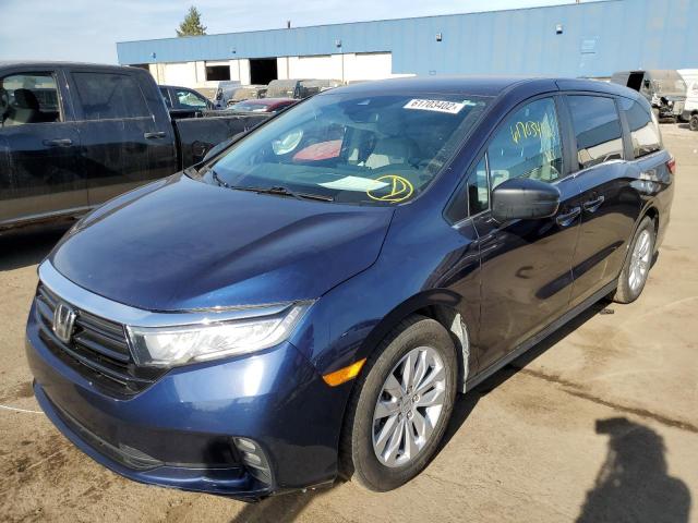 2021 HONDA ODYSSEY LX VIN: 5FNRL6H24MB001456