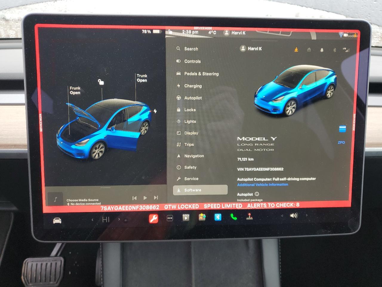 2022 TESLA MODEL Y  VIN:7SAYGAEE0NF308662