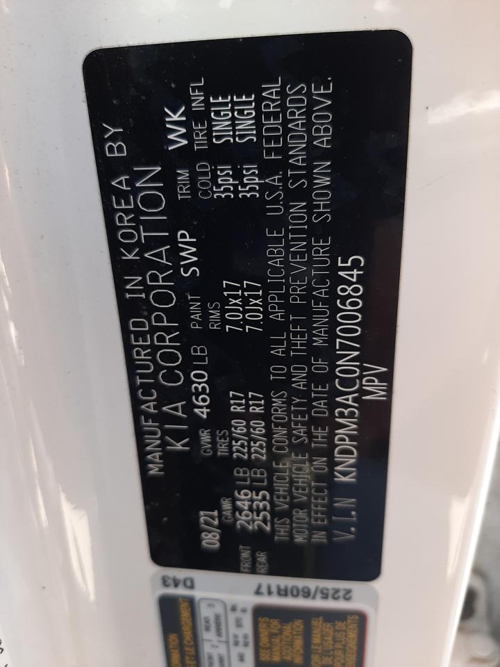 2022 KIA SPORTAGE LX VIN:KNDPM3AC0N7006845