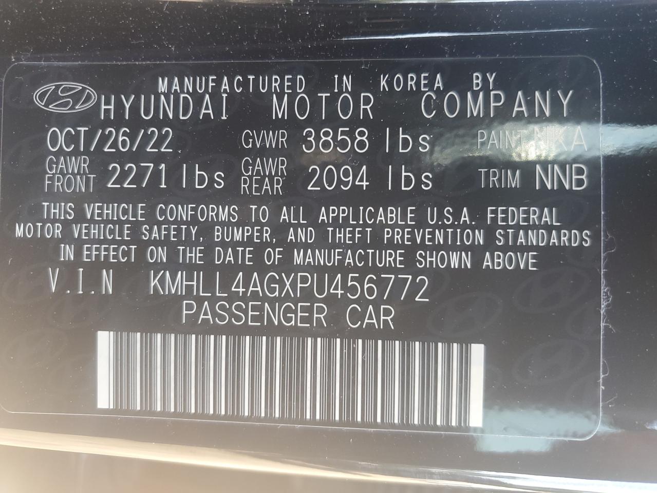 2023 HYUNDAI ELANTRA SE VIN:KMHLL4AGXPU456772