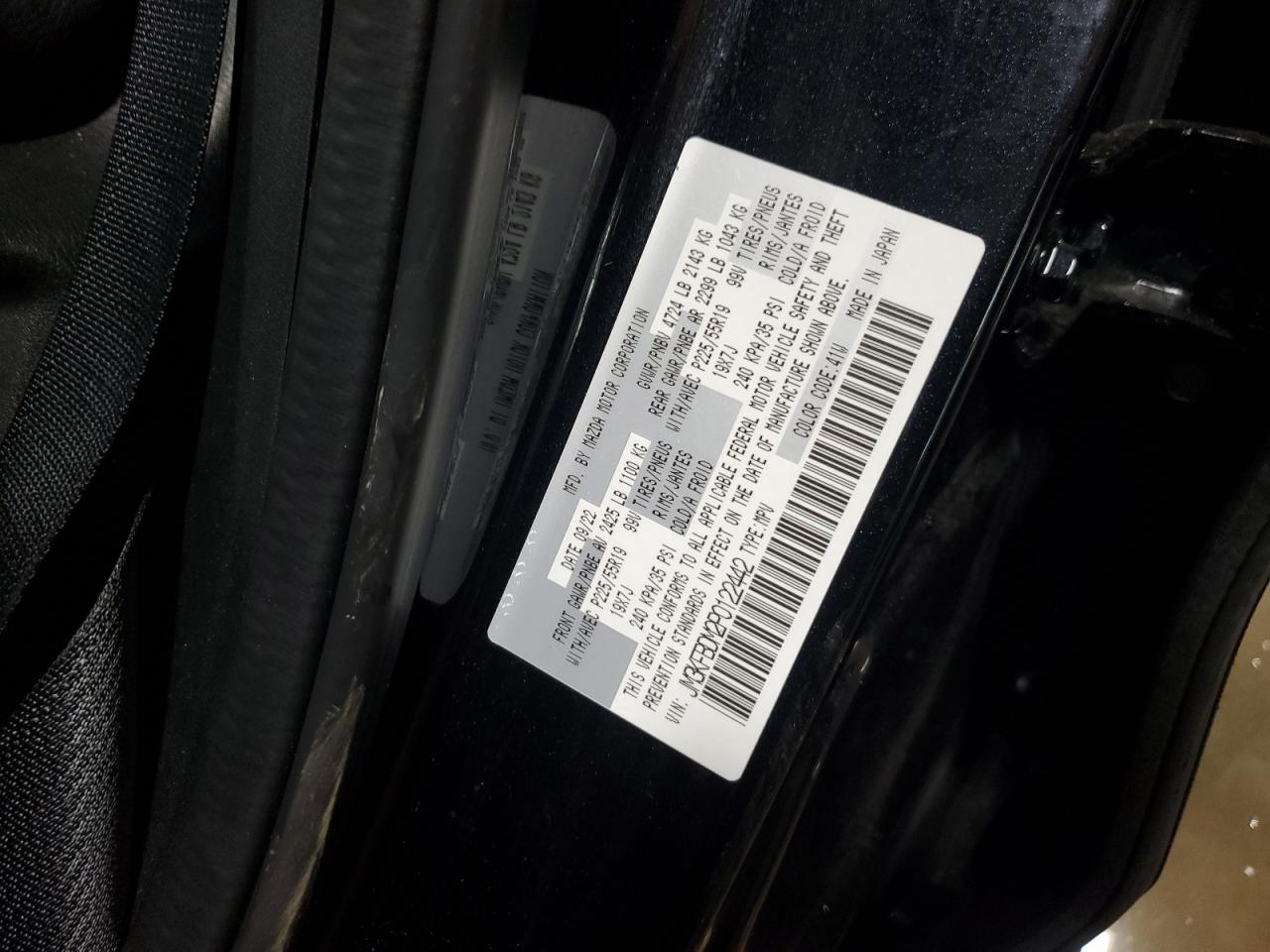 2023 MAZDA CX-5 PREMIUM VIN:JM3KFBDM2P0122442