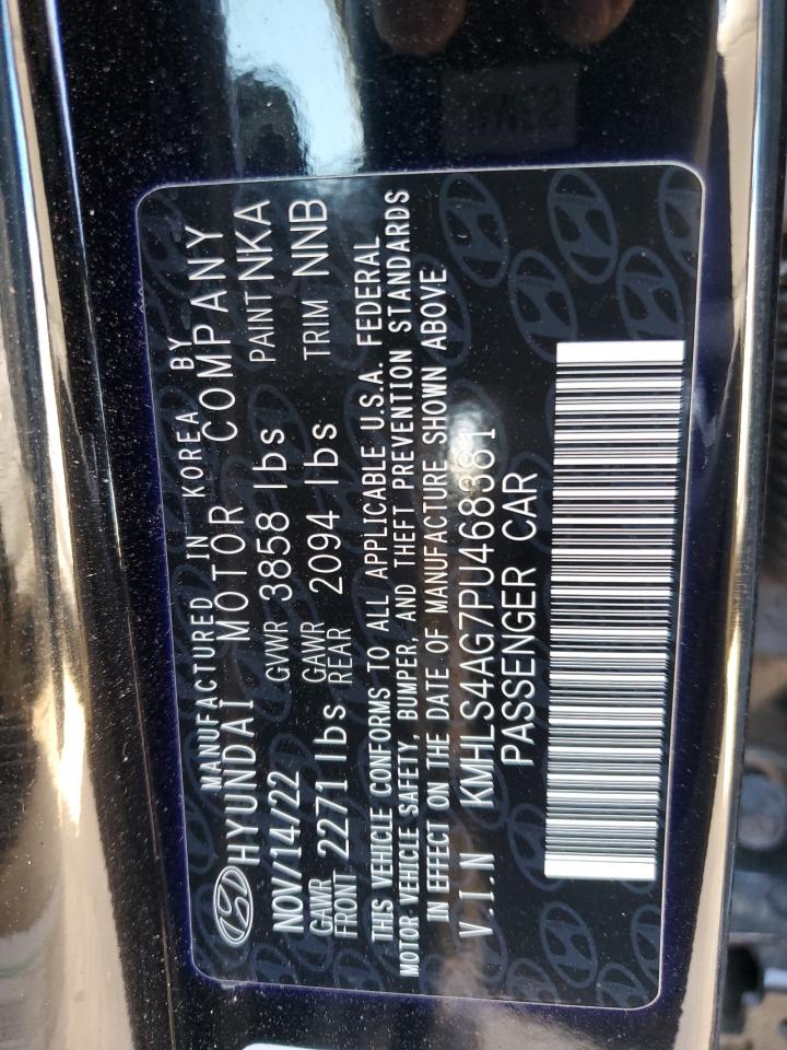 2023 HYUNDAI ELANTRA SEL VIN:KMHLS4AG7PU468381