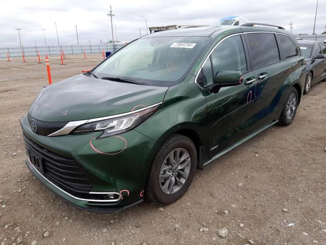 2021 TOYOTA SIENNA XLE VIN: 5TDJRKEC3MS052816