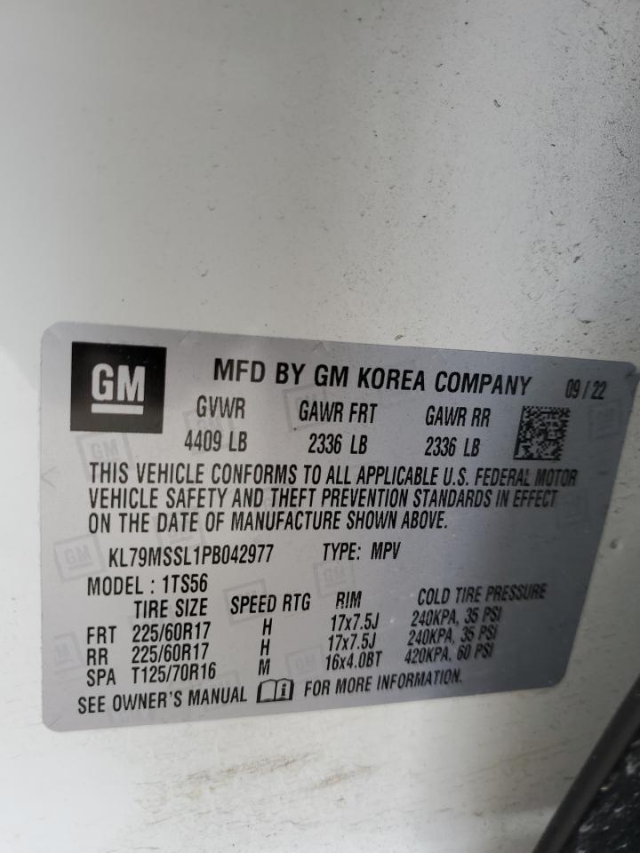 2023 CHEVROLET TRAILBLAZER ACTIV VIN:KL79MSSL1PB042977