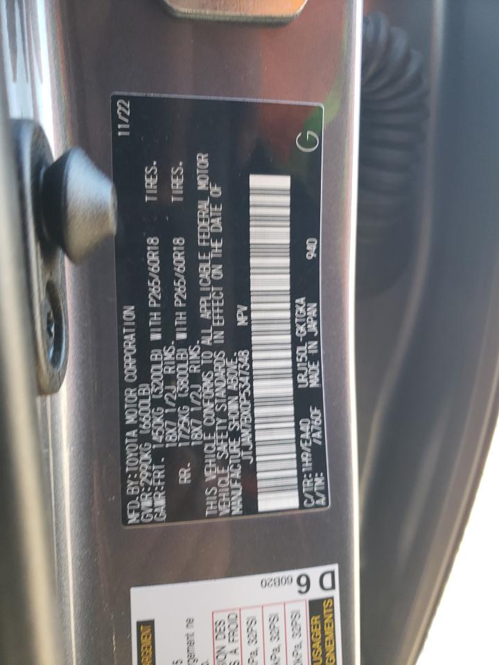 2023 LEXUS GX 460 VIN:JTJAM7BX0P5347348