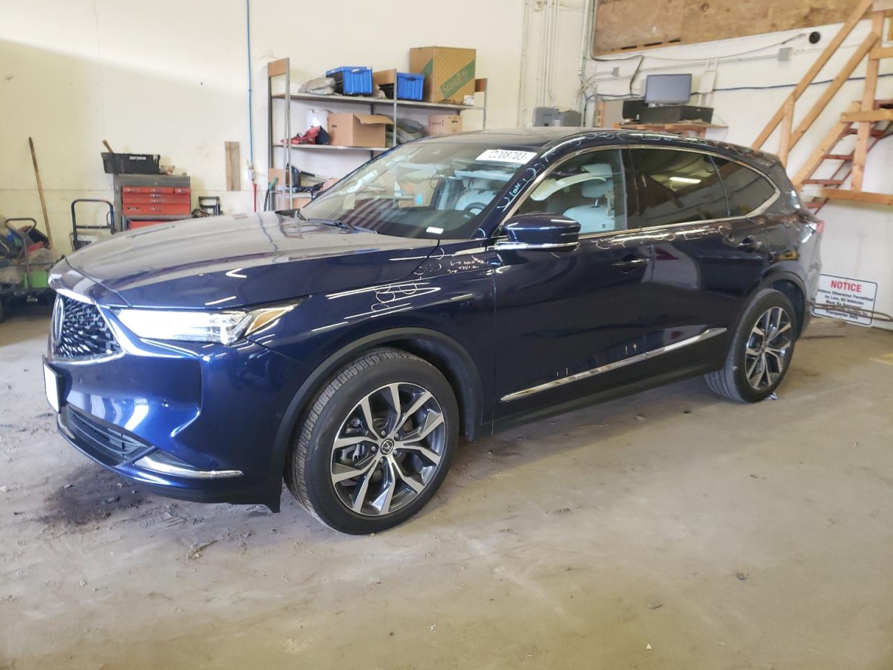 2022 ACURA MDX TECHNOLOGY VIN:5J8YE1H4XNL009085