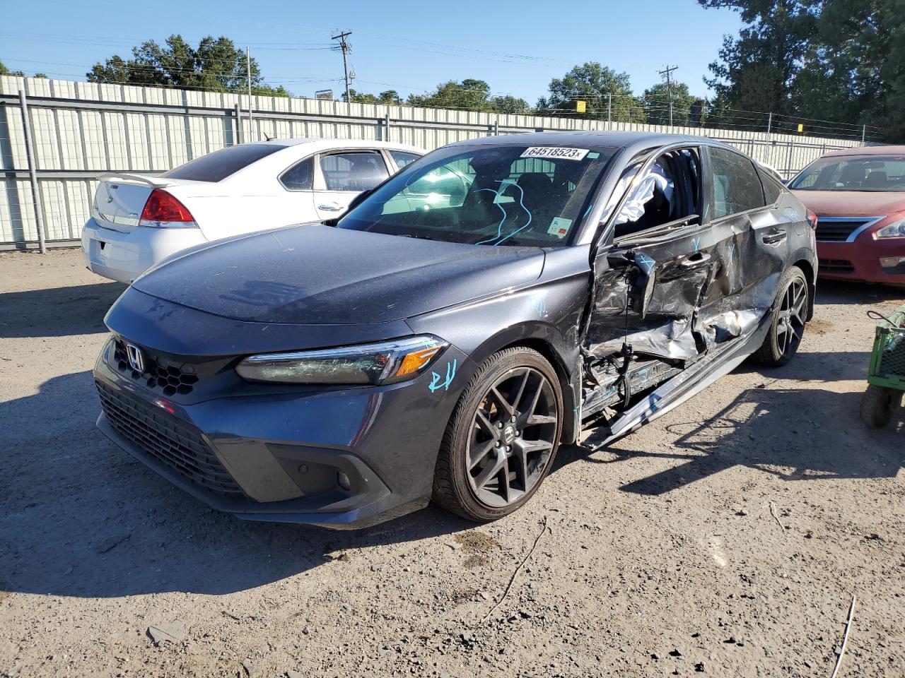 2022 HONDA CIVIC SPORT TOURING VIN:19XFL1H86NE003999