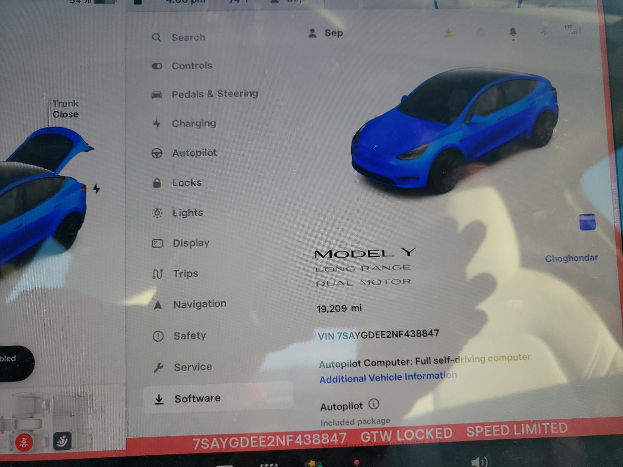 2022 TESLA MODEL Y VIN:78AYGDEE2NF438847