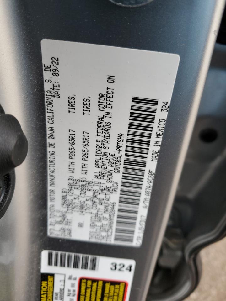 2022 TOYOTA TACOMA DOUBLE CAB VIN:3TMCZ5AN6NM528446