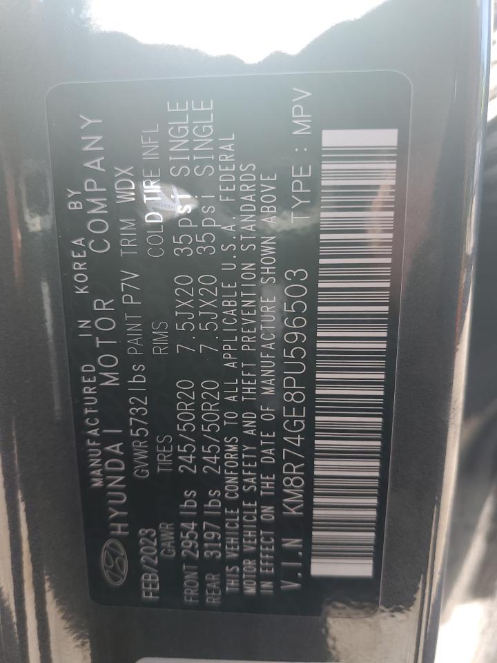 2023 HYUNDAI PALISADE CALLIGRAPHY VIN:KM8R74GE8PU596503