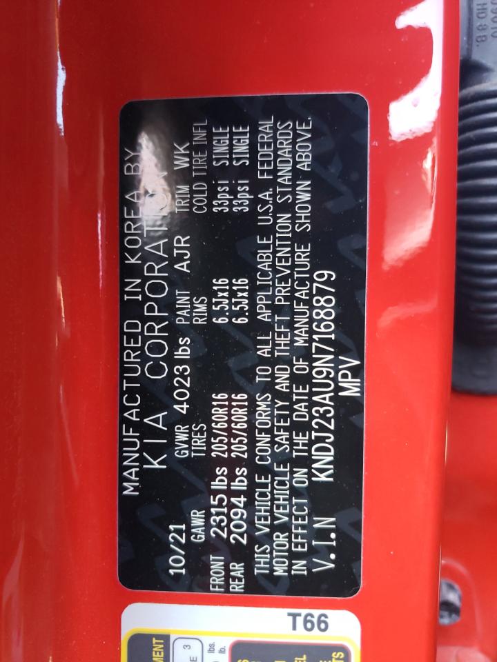 2022 KIA SOUL LX VIN:KNDJ23AU9N7168879