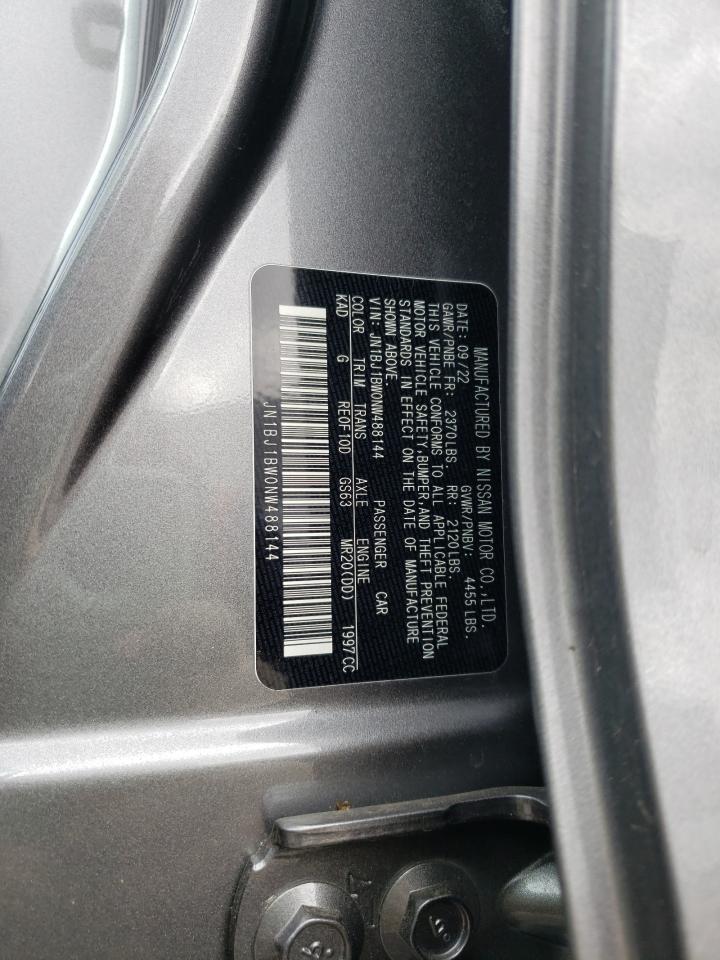 2022 NISSAN ROGUE SPORT SV VIN:JN1BJ1BW0NW488144