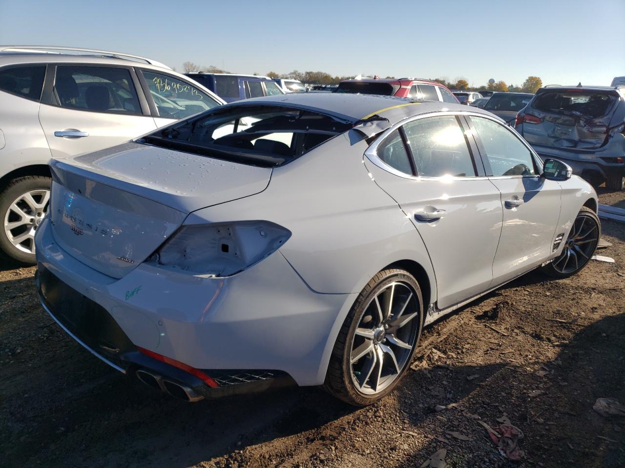 2022 GENESIS G70 BASE VIN:KMTG34TA7NU092680