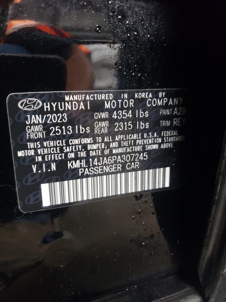 2023 HYUNDAI SONATA SEL VIN:KMHL14JA6PA307245