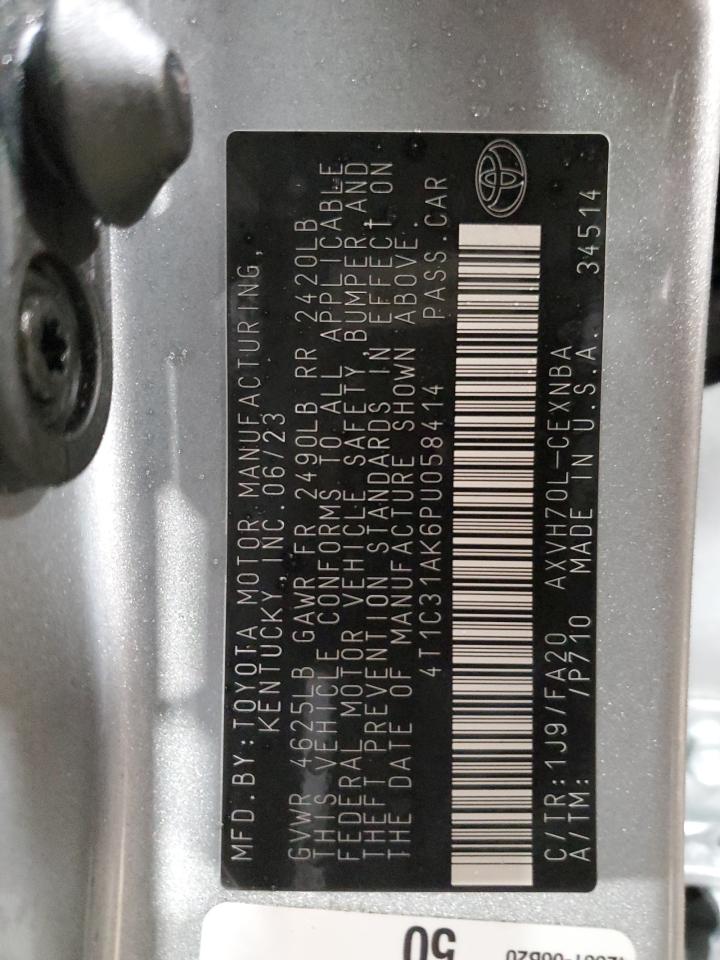 2023 TOYOTA CAMRY LE VIN:4T1C31AK6PU058414