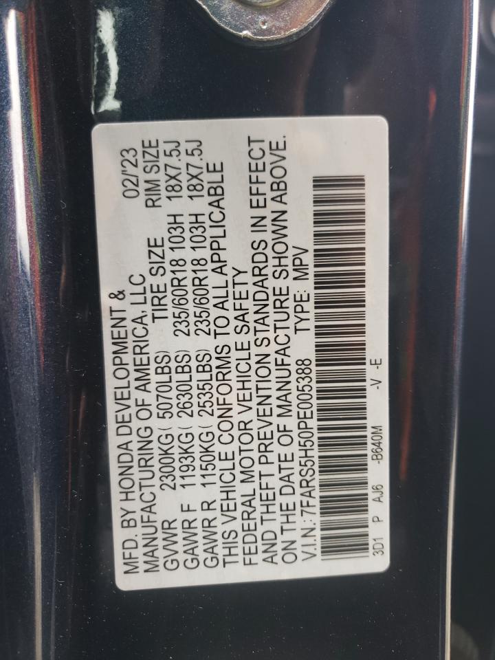 2023 HONDA CR-V SPORT VIN:7FARS5H50PE005388
