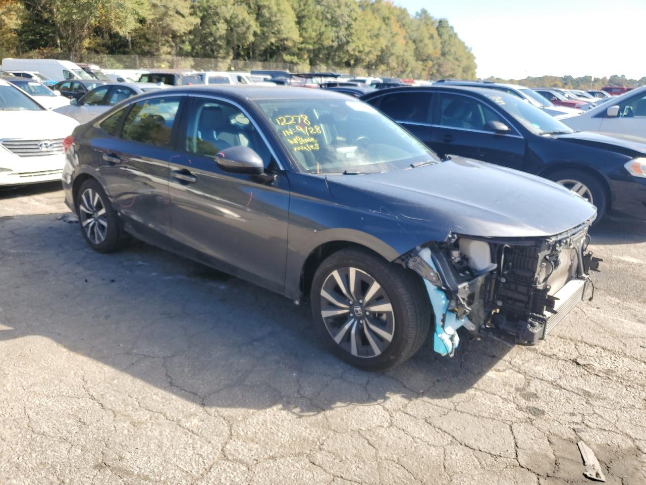 2022 HONDA CIVIC EX VIN:2HGFE1F73NH314414