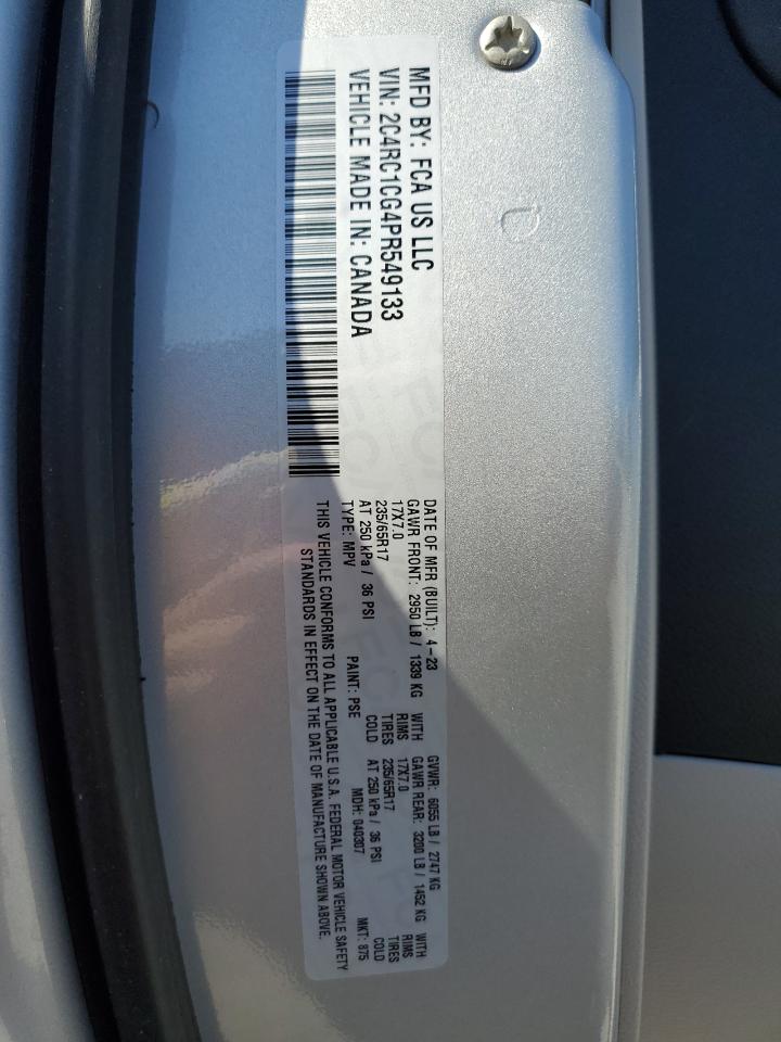 2023 CHRYSLER VOYAGER LX VIN:2C4RC1CG4PR549133