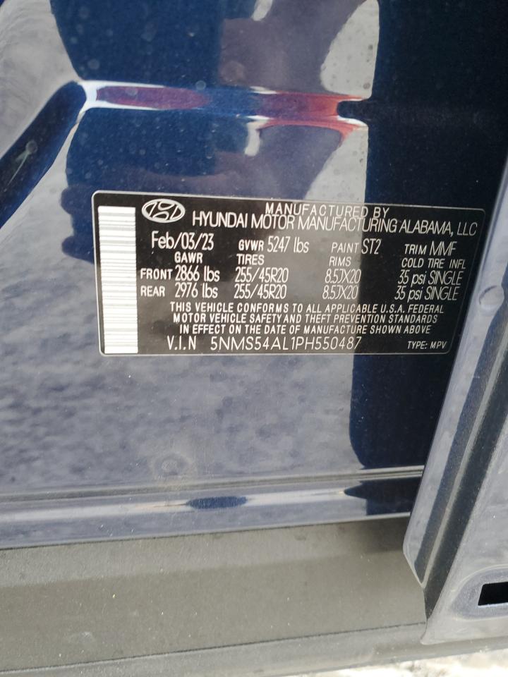 2023 HYUNDAI SANTA FE CALLIGRAPHY VIN:5NMS54AL1PH550487