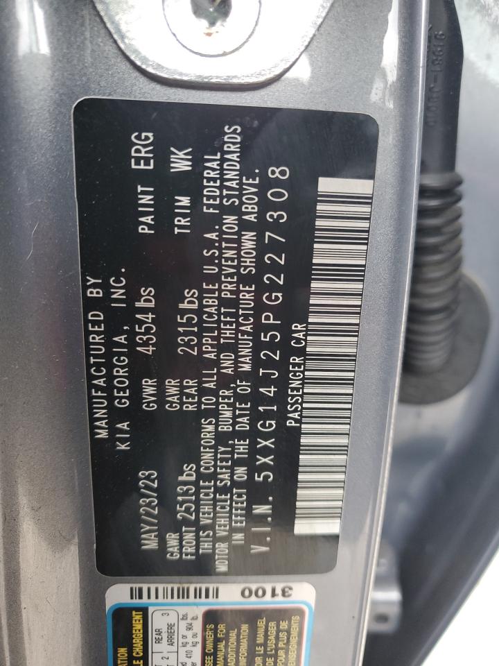 2023 KIA K5 LXS VIN:5XXG14J25PG227308