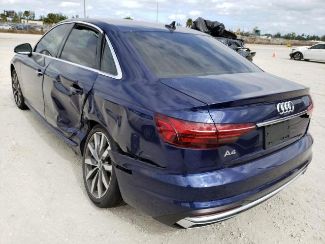 2021 AUDI A4 PREMIUM VIN: WAUABAF46MN011413