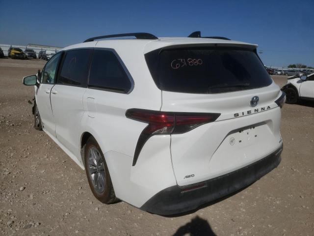 2021 TOYOTA SIENNA LE VIN: 5TDKSKFC7MS035752