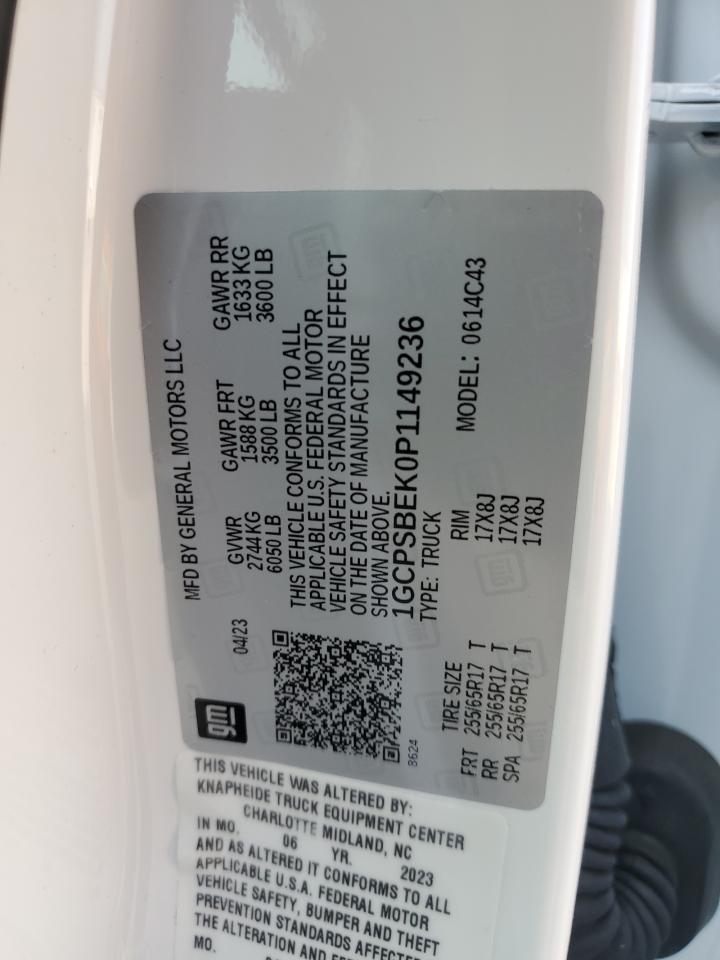 2023 CHEVROLET COLORADO  VIN:1GCPSBEK0P1149236