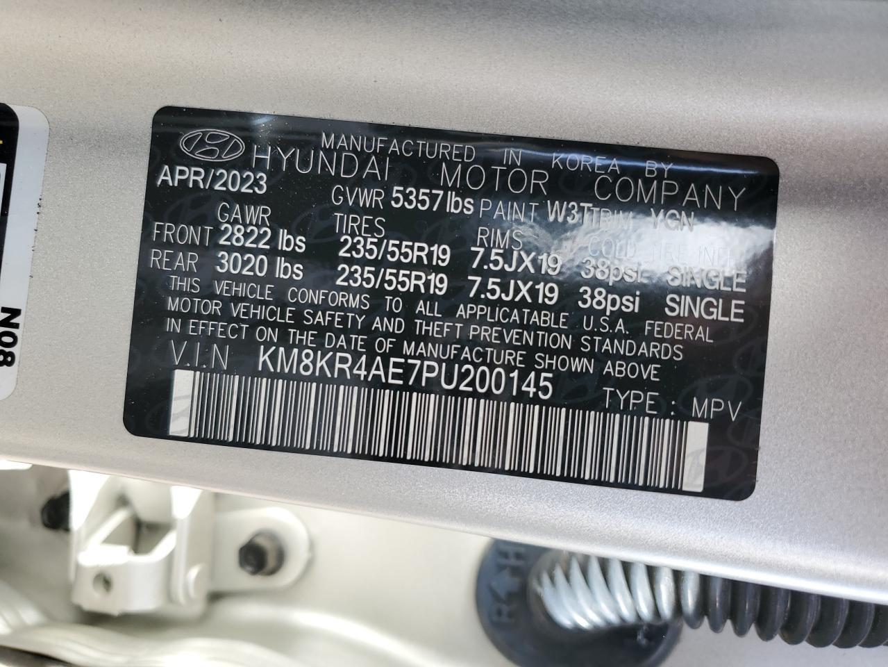 2023 HYUNDAI IONIQ 5 LIMITED VIN:KM8KR4AE7PU200145