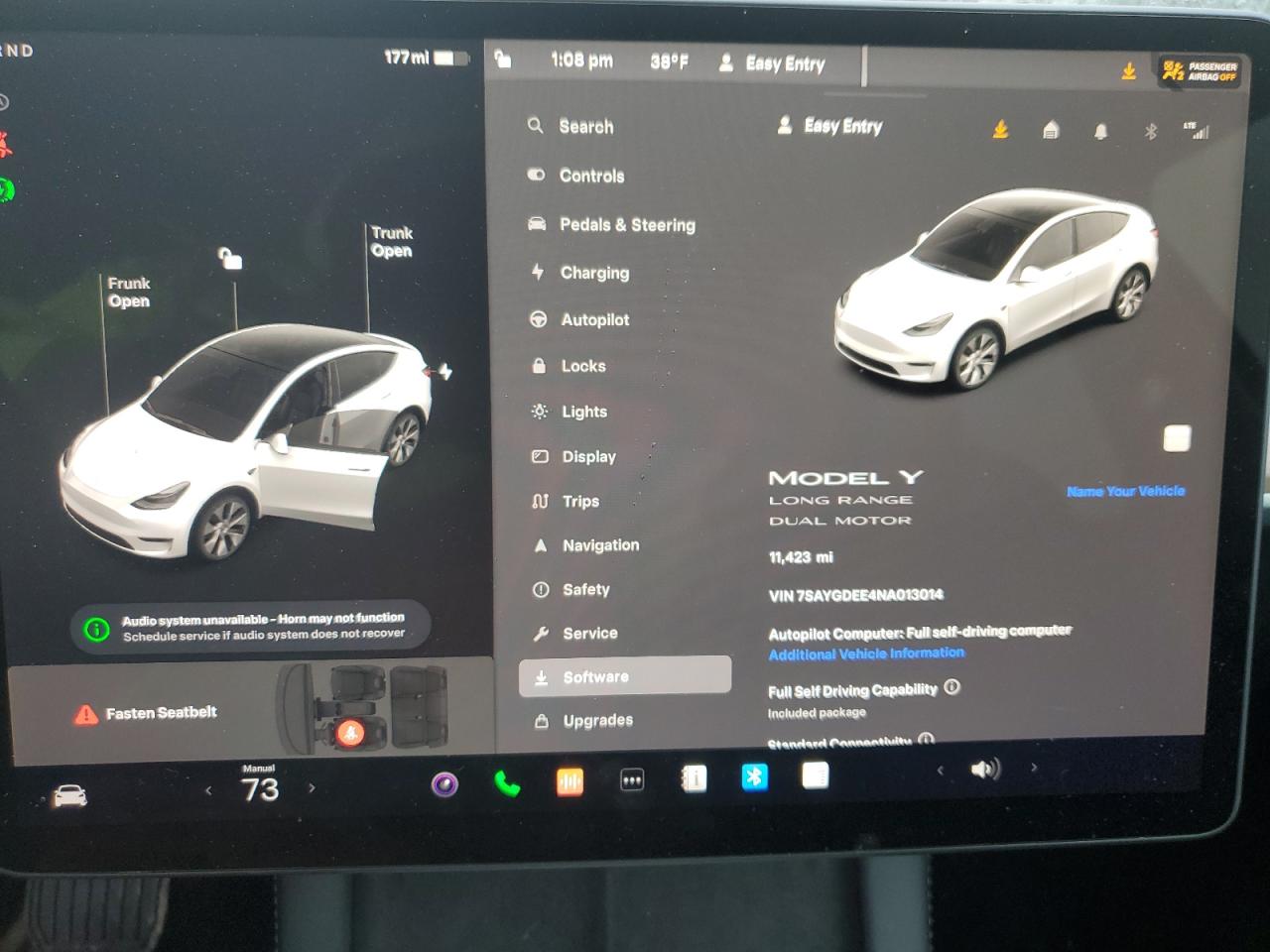 2022 TESLA MODEL Y  VIN:7SAYGDEE4NA013014