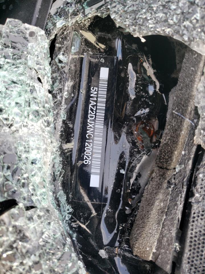 2022 NISSAN MURANO PLATINUM VIN:5N1AZ2DJXNC120026