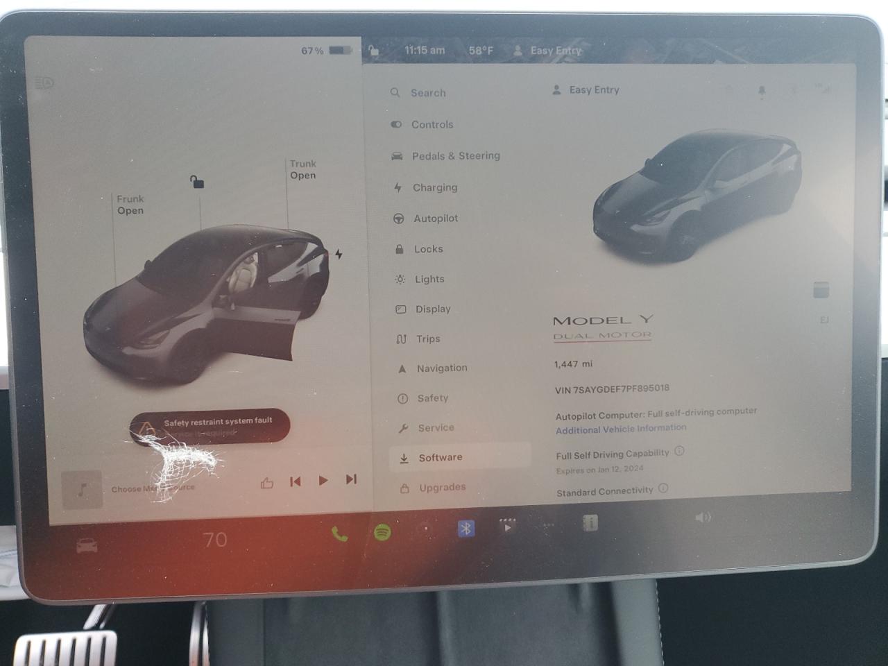 2023 TESLA MODEL Y  VIN:7SAYGDEF7PF895018