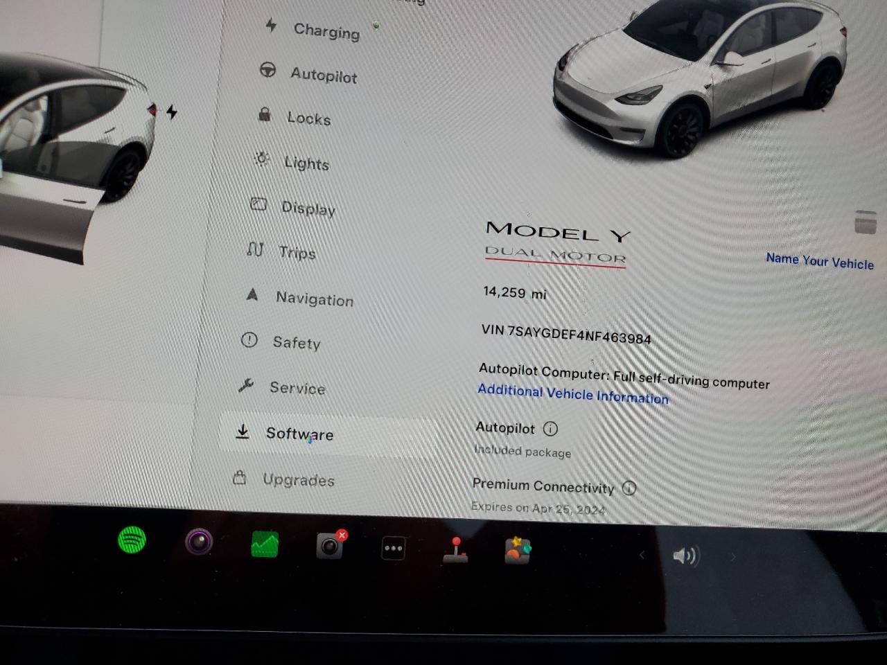 2022 TESLA MODEL Y  VIN:7SAYGDEF4NF463984