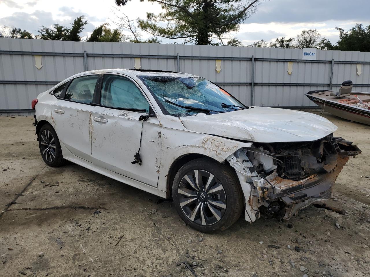 2022 HONDA CIVIC EX VIN:JHMFE1F75NX008355