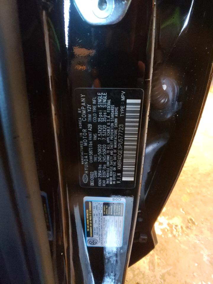2023 HYUNDAI PALISADE SEL PREMIUM VIN:KM8R4DGE3PU577723