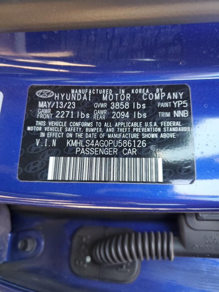 2023 HYUNDAI ELANTRA SEL VIN:KMHLS4AG0PU586126