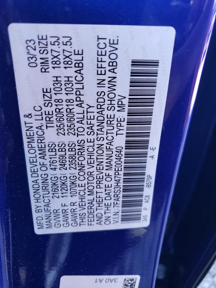 2023 HONDA CR-V EX VIN:7FARS3H47PE004640