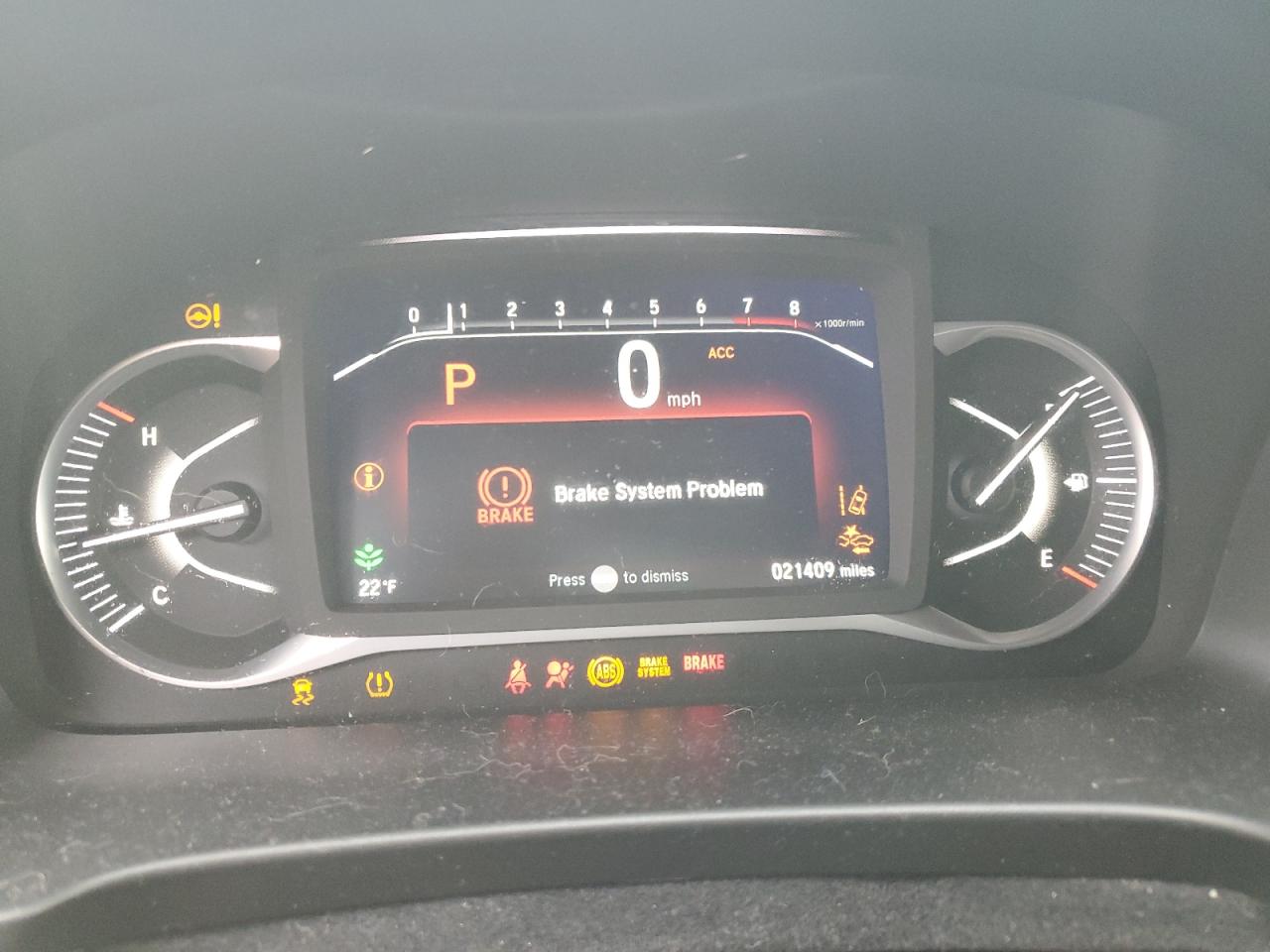 2022 HONDA PASSPORT ELITE VIN:5FNYF8H02NB031893