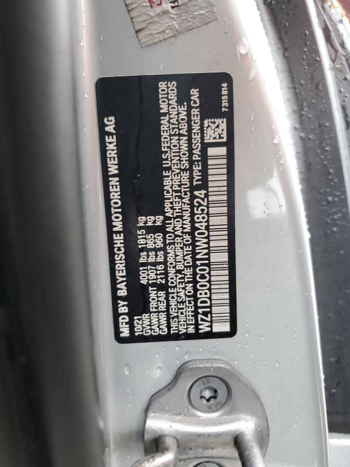 2022 TOYOTA SUPRA BASE VIN:WZ1DB0C01NW048524