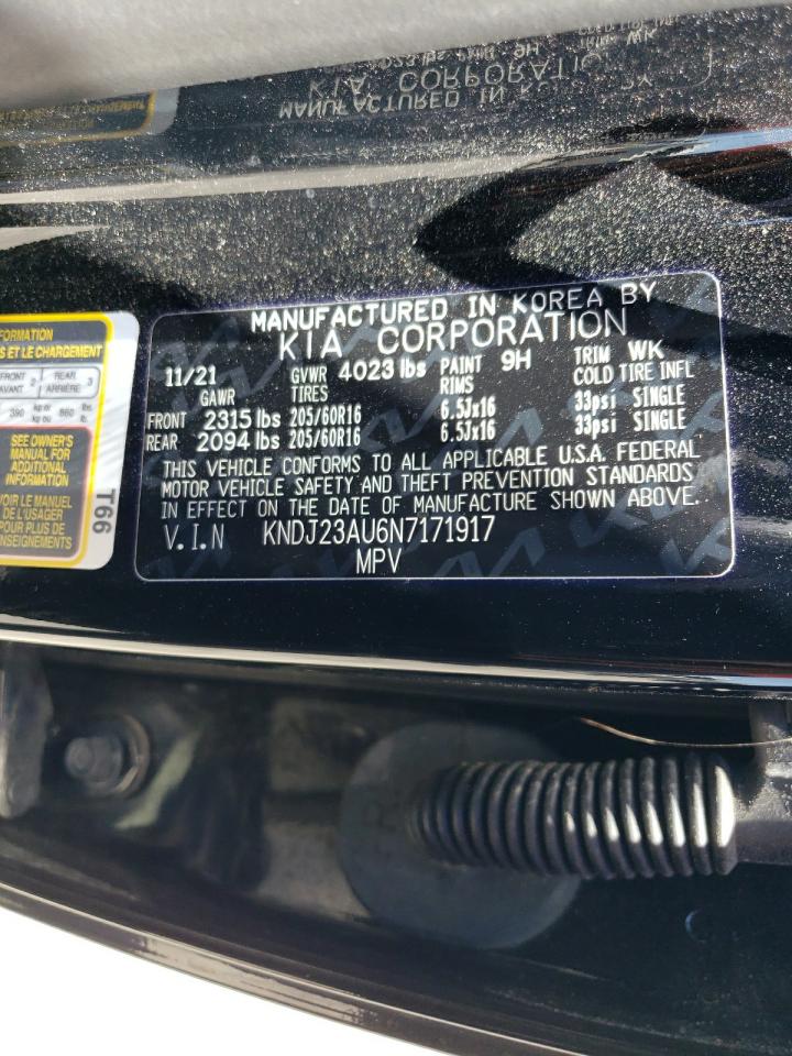 2022 KIA SOUL LX VIN:KNDJ23AU6N7171917