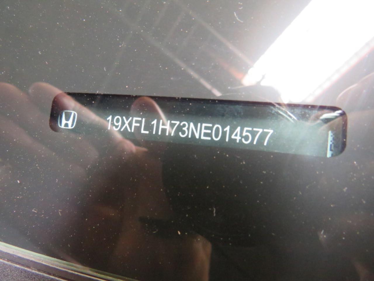 2022 HONDA CIVIC EXL VIN:19XFL1H73NE014577
