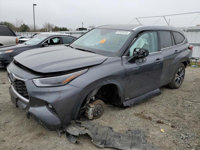 2021 TOYOTA HIGHLANDER HYBRID XLE VIN: 5TDHBRCH9MS514614