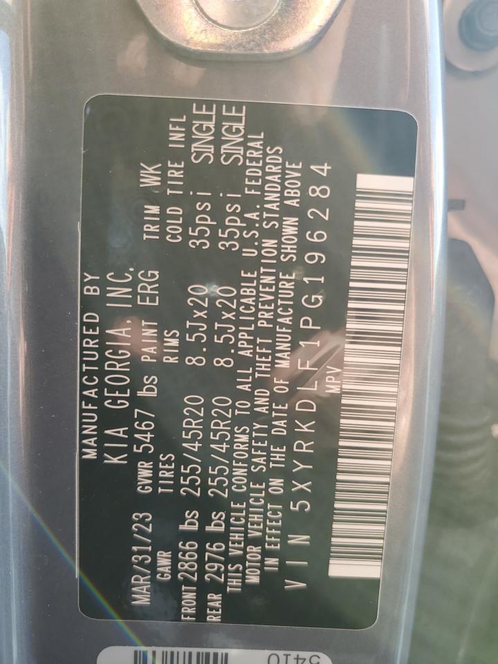 2023 KIA SORENTO SX VIN:5XYRKDLF1PG196284
