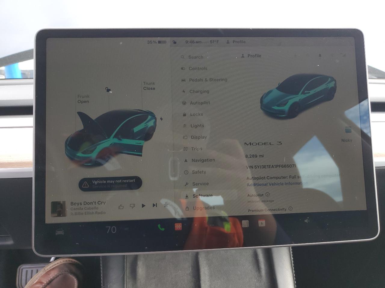 2023 TESLA MODEL 3  VIN:5YJ3E1EA1PF665071