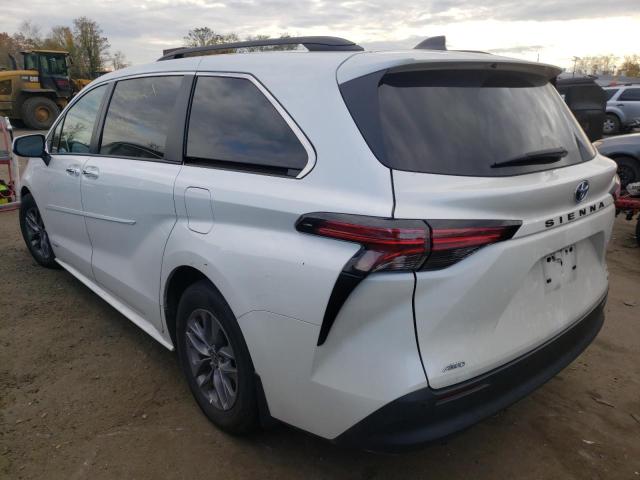 2021 TOYOTA SIENNA XLE VIN: 5TDJSKFC0MS020120