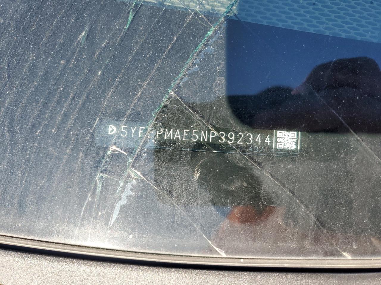 2022 TOYOTA COROLLA LE VIN:5YFEPMAE5NP392344