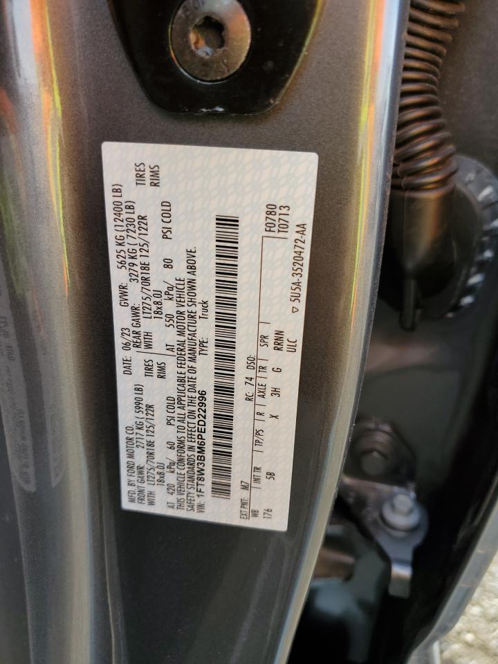 2023 FORD F350 SUPER DUTY VIN:1FT8W3BM6PED22996