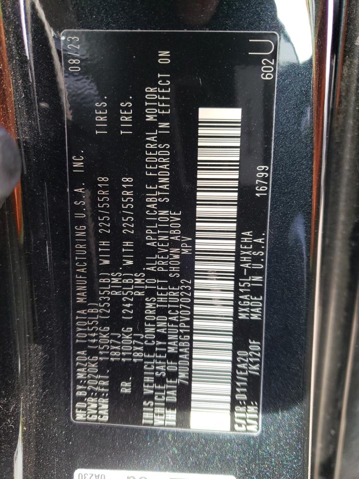 2023 TOYOTA COROLLA CROSS XLE VIN:7MUDAABG1PV070232