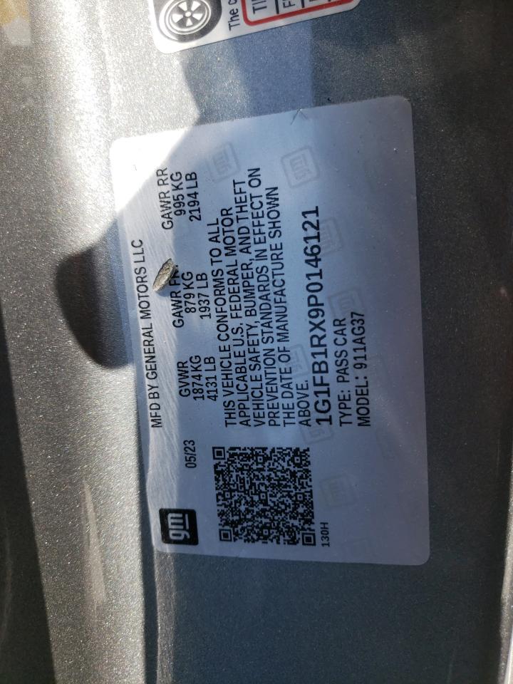 2023 CHEVROLET CAMARO LS VIN:1G1FB1RX9P0146121