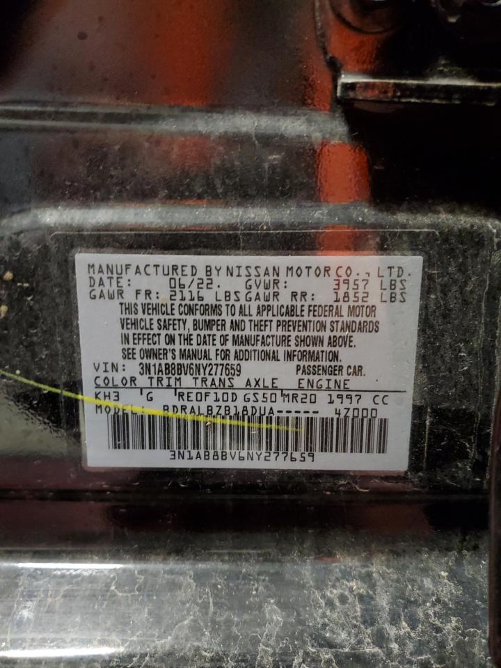 2022 NISSAN SENTRA S VIN:3N1AB8BV6NY277659